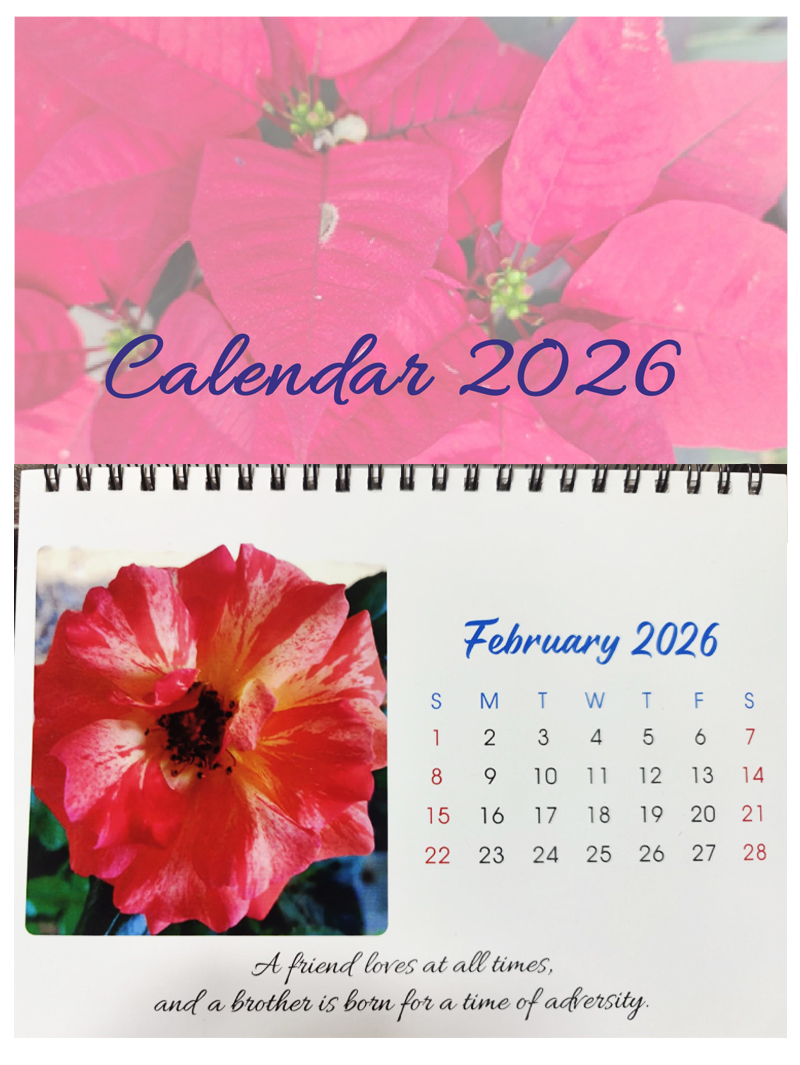 Floral Desktop Calendar 2026 Bijou Inc